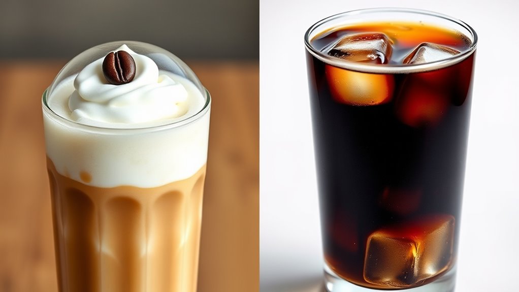 stylish iced coffee presentation