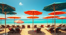 luxury stylish beach umbrellas