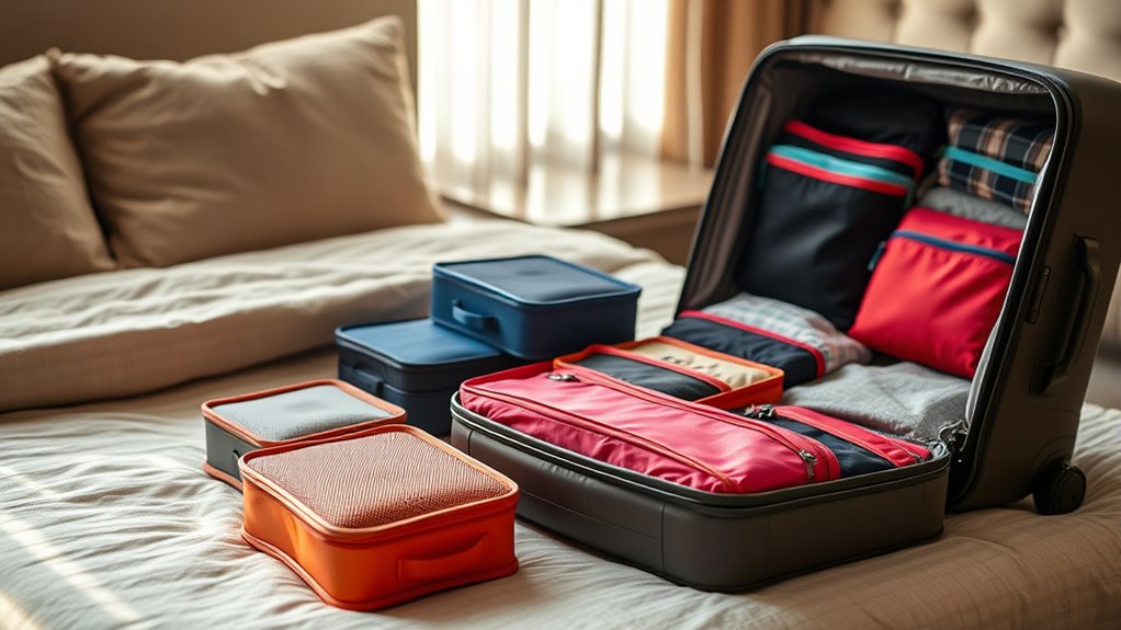 packing cubes for organized travel