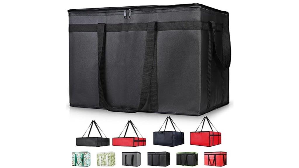 black insulated delivery bag