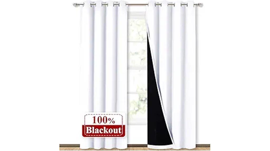blackout curtain white 2 pack