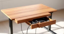 clutter free adjustable desk