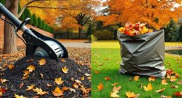 comparing leaf mulching and bagging