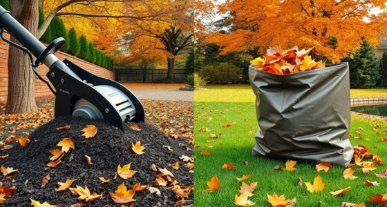 comparing leaf mulching and bagging