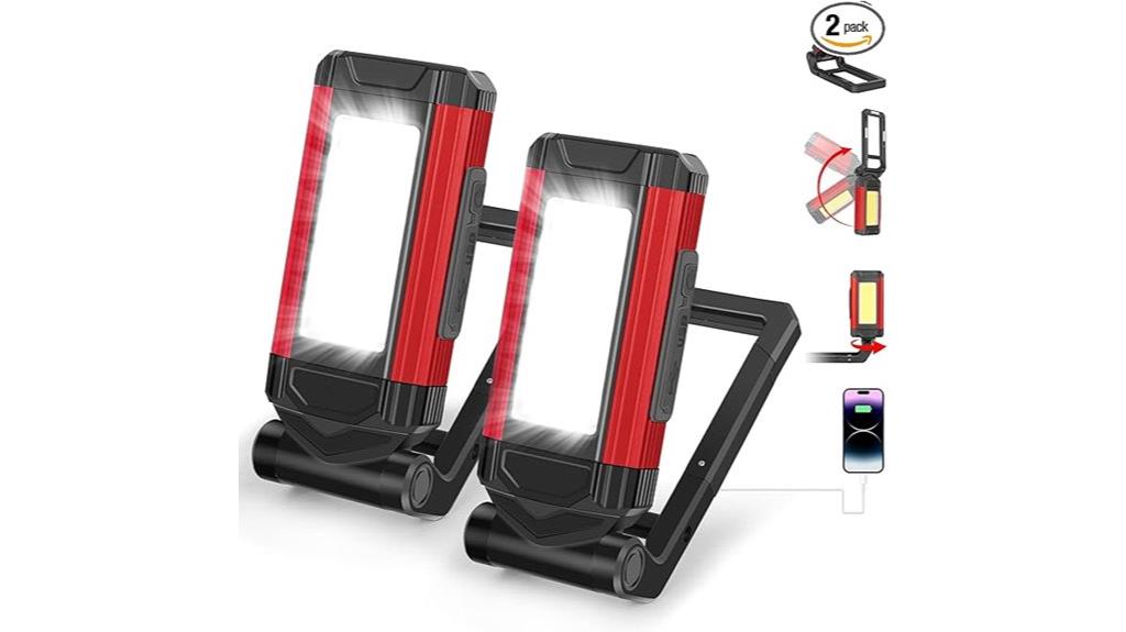 dual rechargeable magnetic leds