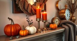elegant autumn fireplace decor
