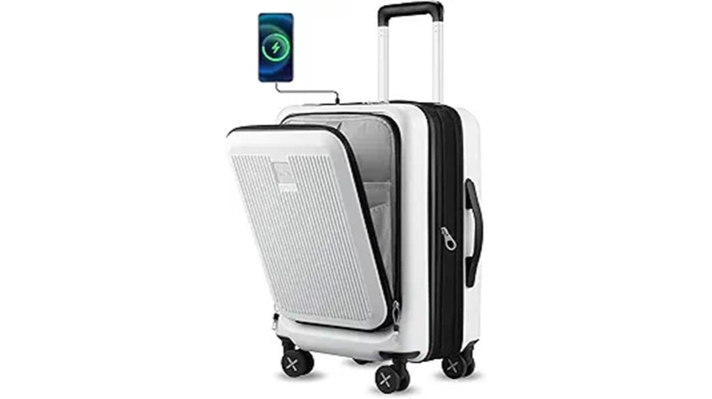 expandable carry on with usb