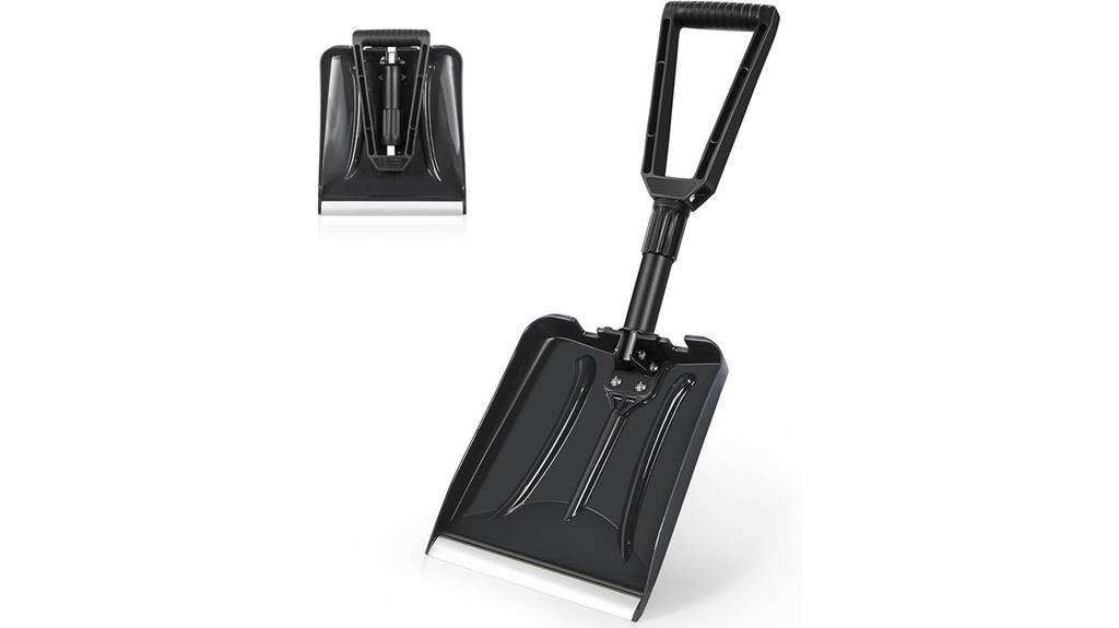 foldable snow shovel aluminum edge