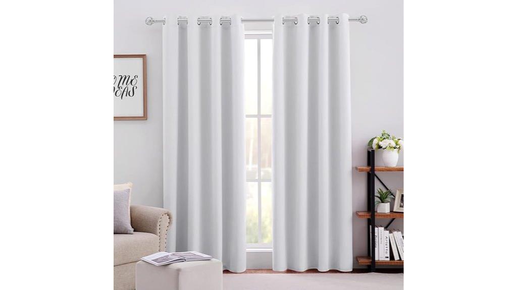 grey white bedroom curtains