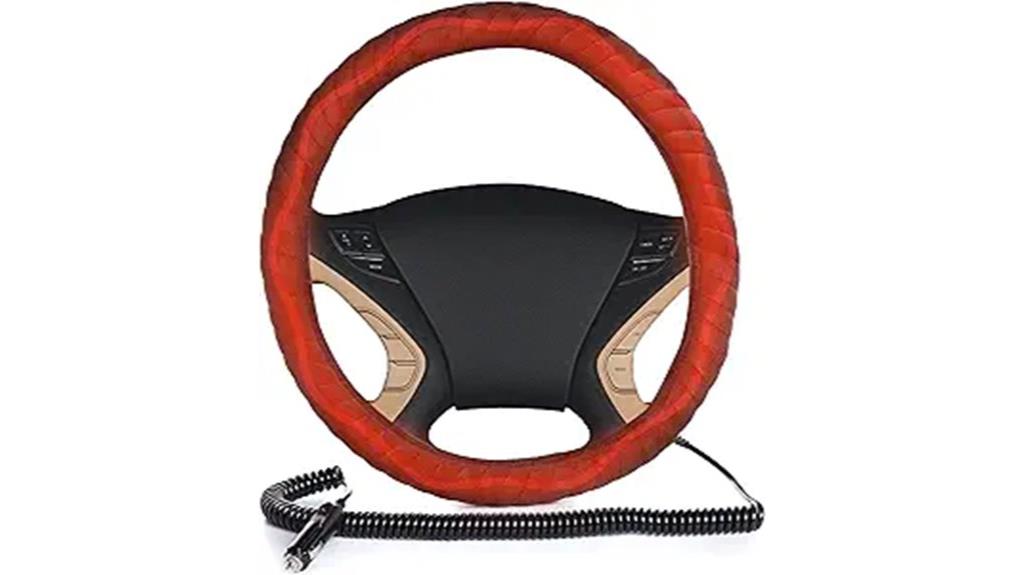 heated steering wheel cover