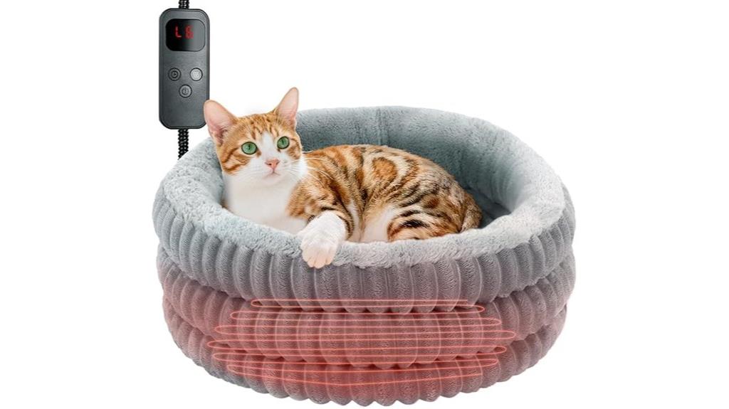 indoor heated donut bed