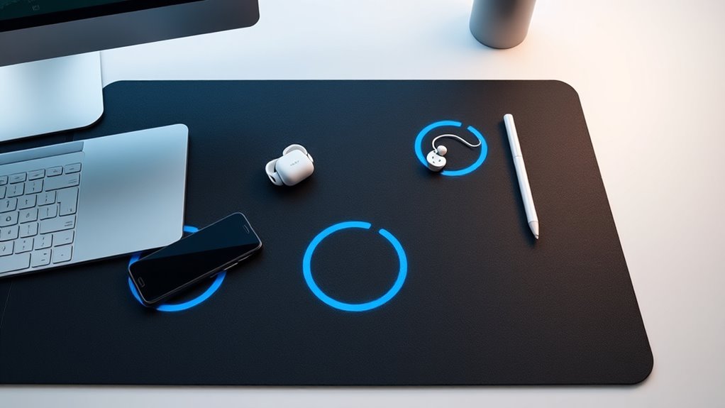 key desk mat features