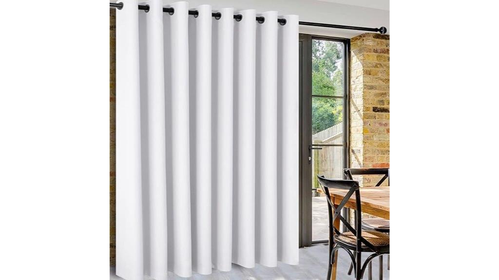 large grey blackout curtain