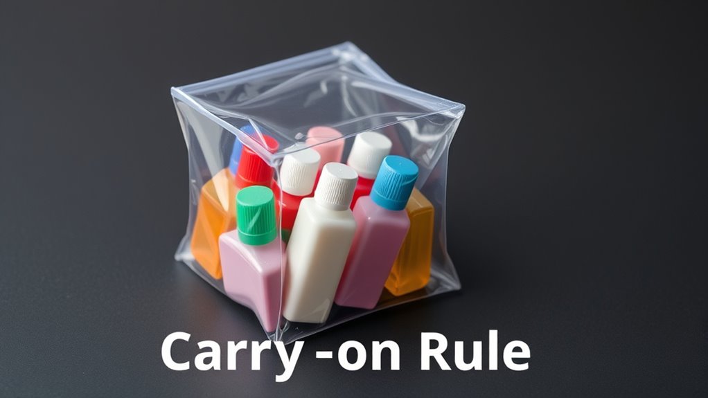 liquids in carry on containers