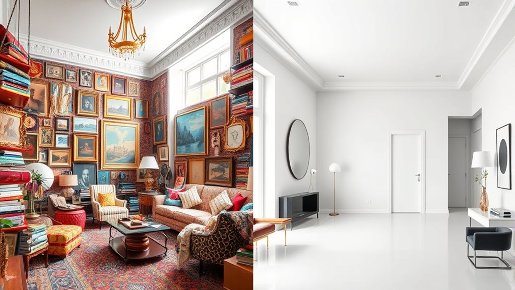 maximalist vs minimalist decor