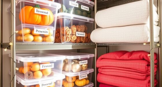 organized seasonal decor storage