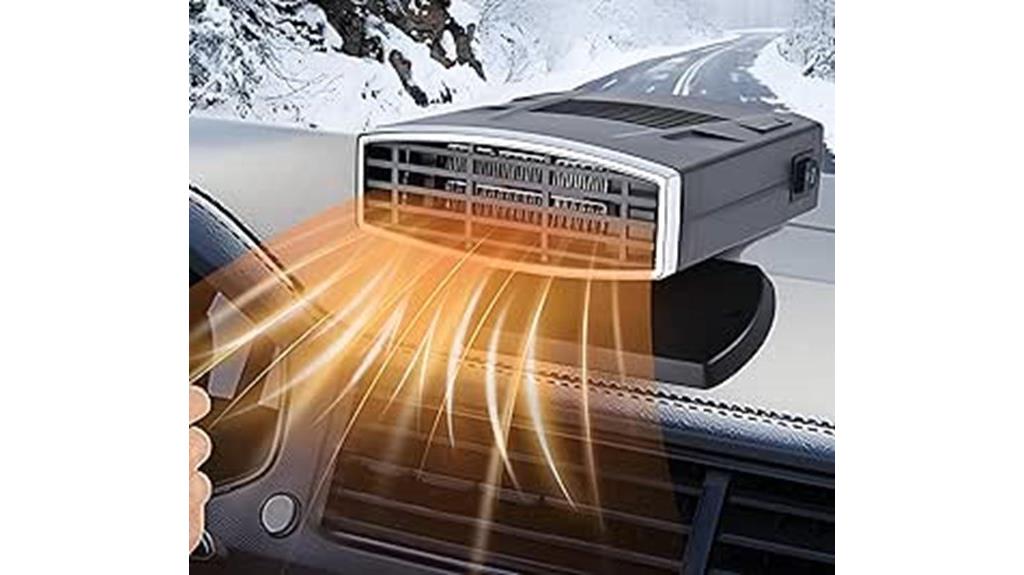 portable car heater silver