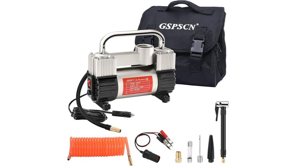 portable silver tire inflator