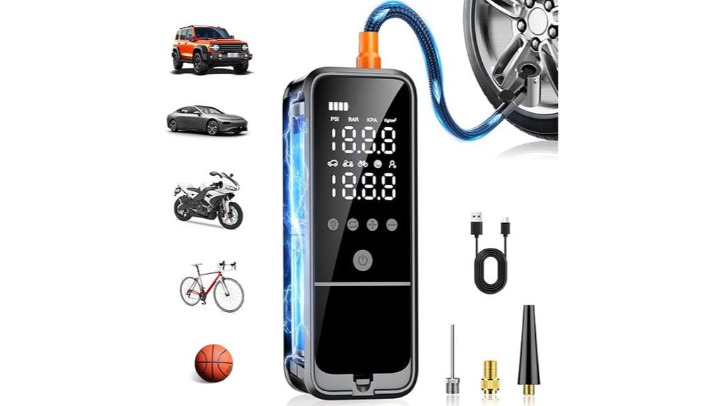 portable tire inflator with gauge