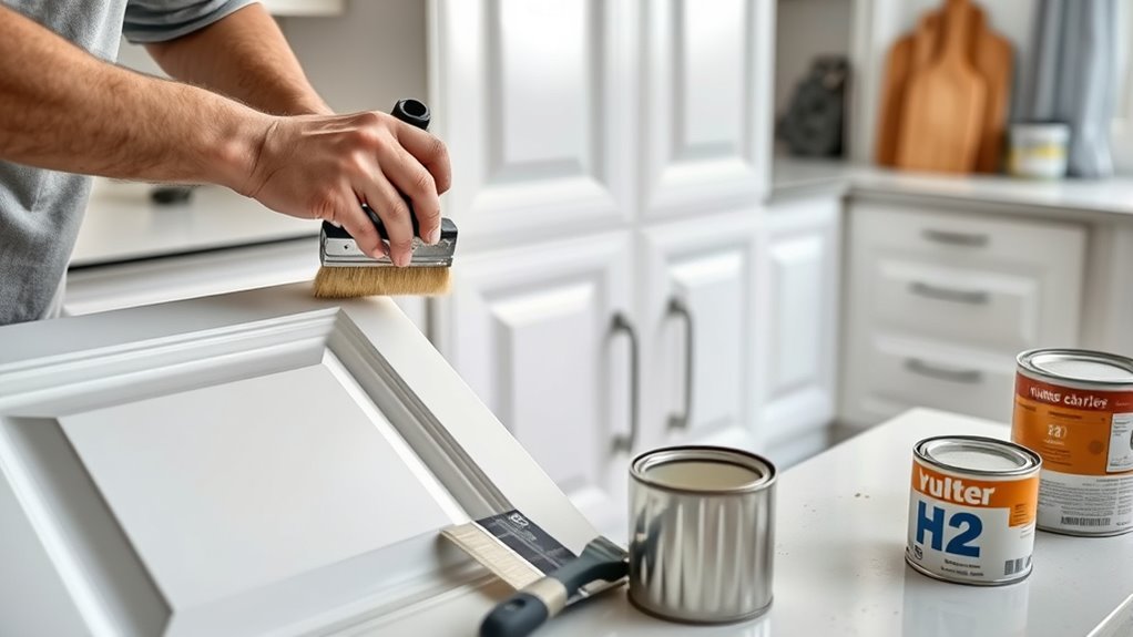 proper kitchen cabinet painting