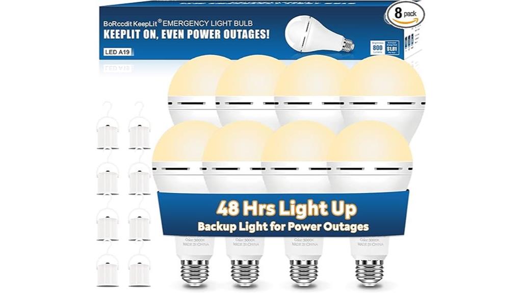 rechargeable emergency light bulbs
