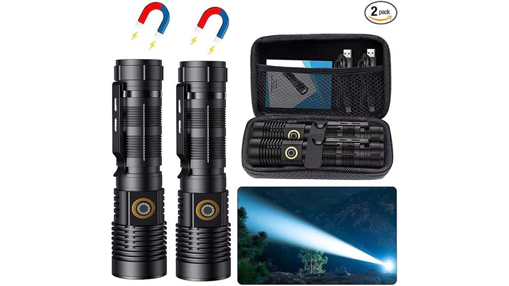 rechargeable high lumen tactical flashlights