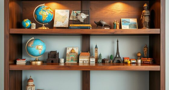 stylish travel souvenir display