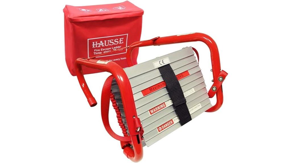 three story retractable fire ladder