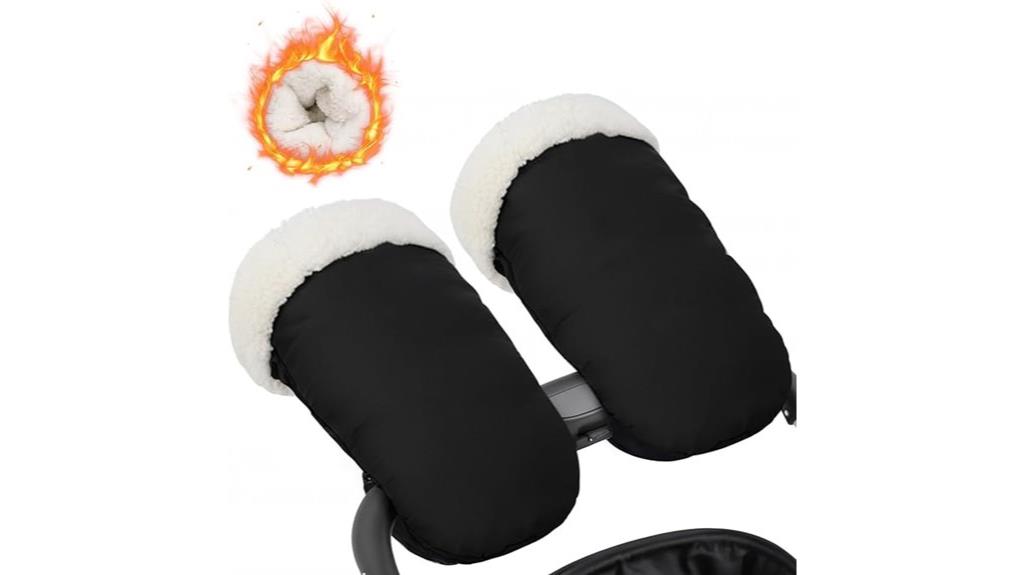 warm winter stroller mitts