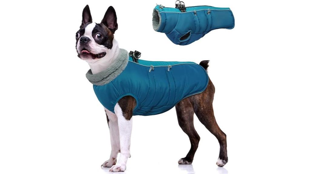 waterproof dog coat with harness