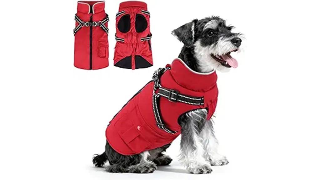 waterproof fleece dog coat