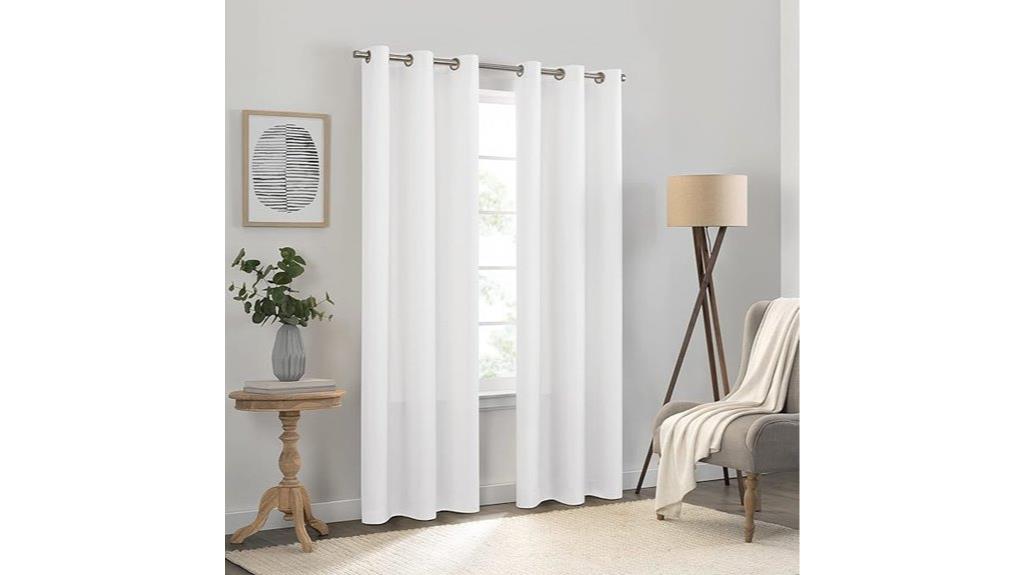 white blackout curtain panel