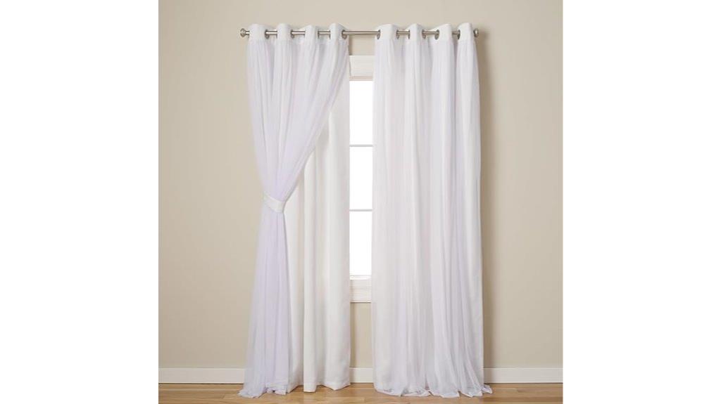 winter white curtain panel pair