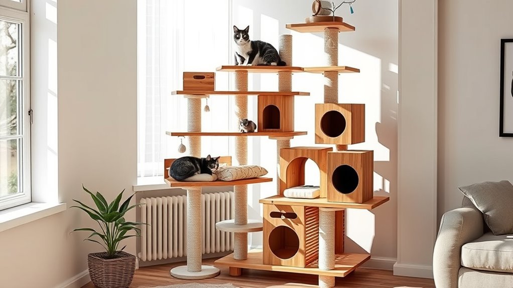 compact cat tree options