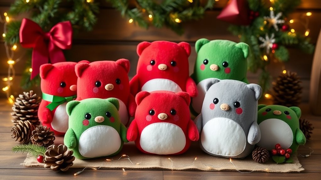 holiday plush toy selection