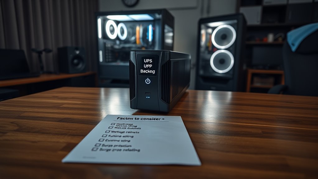 key factors for ups selection