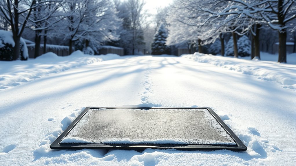 snow melting driveway mats