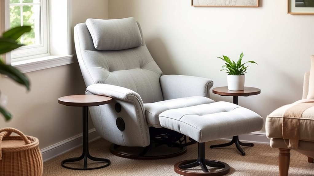 space saving adjustable recliner