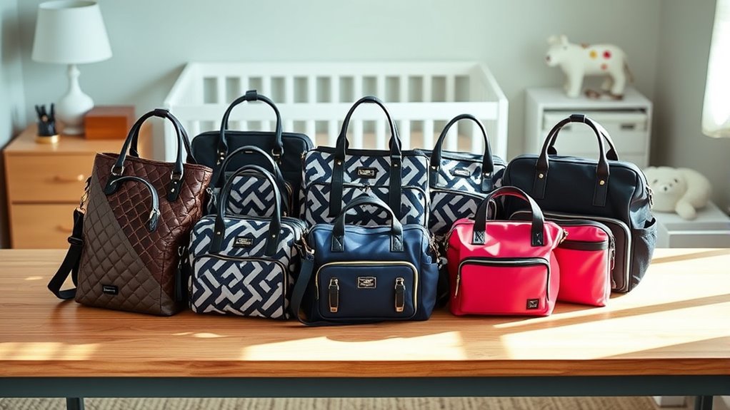 stylish functional diaper bags