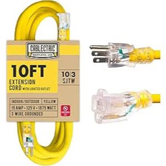 10 Ft Heavy Duty Outdoor Extension Cord