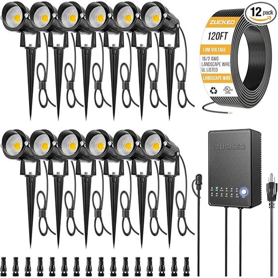 12 pack landscape lighting kit