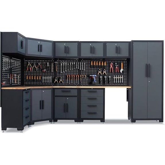 15-Piece Garage Storage Cabinet and Workbench Set