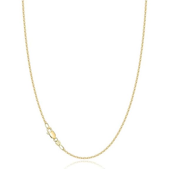 Jewlpire 18k Gold Plated Sterling Silver Chain Necklace
