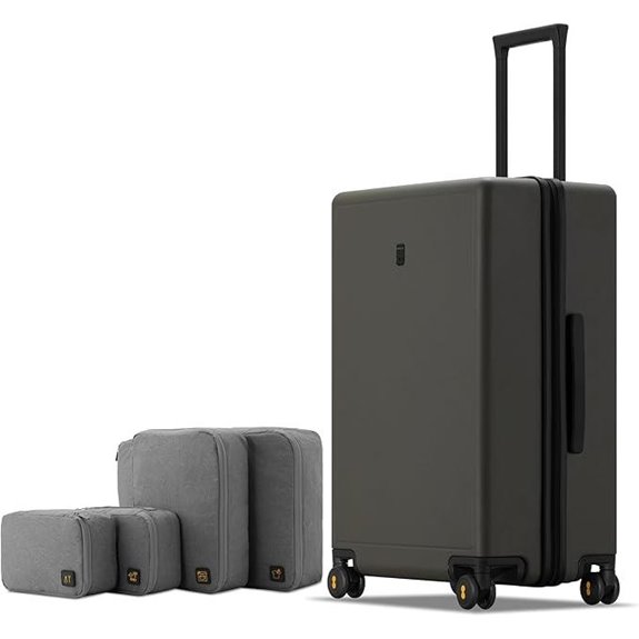 LEVEL8 24-Inch Olive Green Hardside Spinner Luggage