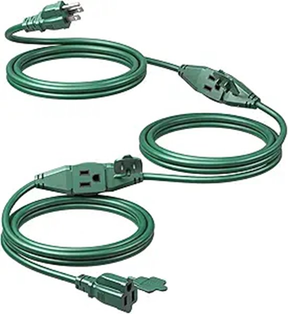 DEWENWILS 25Ft Outdoor Extension Cord with 3 Outlets