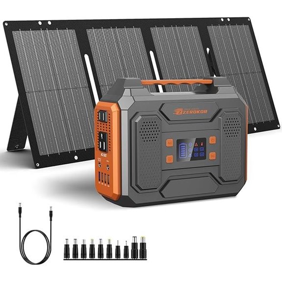 Portable 300W Solar Power Station with Foldable Panel