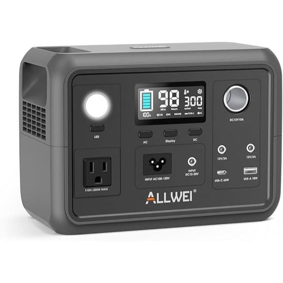 ALLWEI 300W Portable Power Station with 256Wh Battery