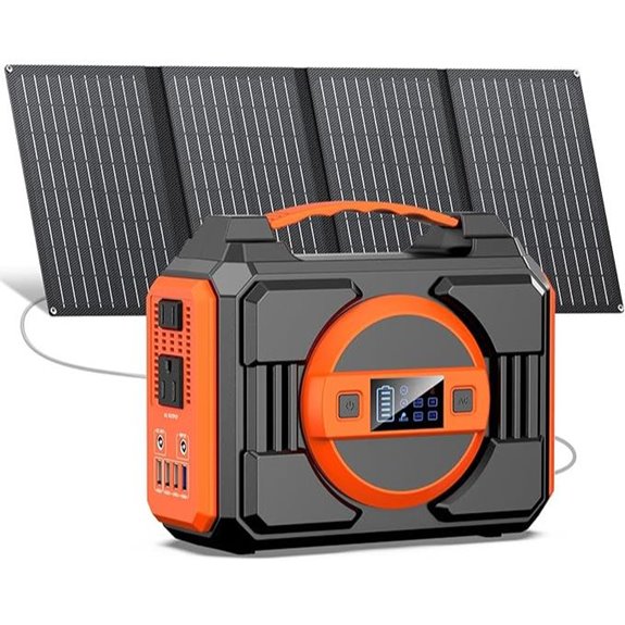 Solar Powered 300W Portable Solar Generator with Panels