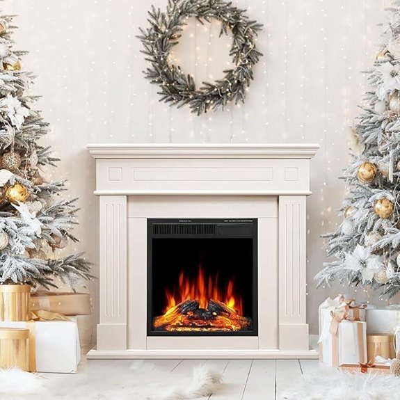 43-Inch Electric Fireplace TV Stand with Mantel