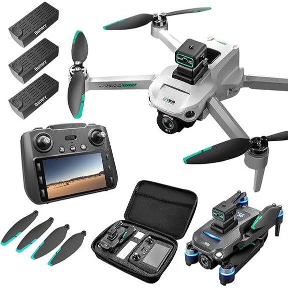 4K GPS Drone with 3 Batteries and 5.9-Inch Screen